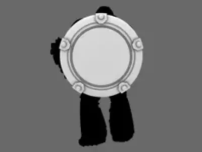 Space Knights Domed Shield Type B NOHAND 3D print model