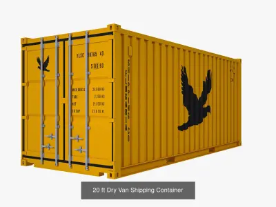 20 ft Shipping Containers Collection 3D Model Pack