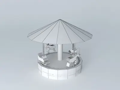 Tiovivo colorful carousel Free 3D model
