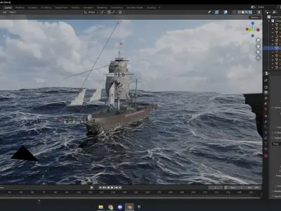 Old Ship Low-poly 3D model purchase
