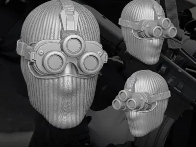 Night Commando Head 3D printable File 3D print model
