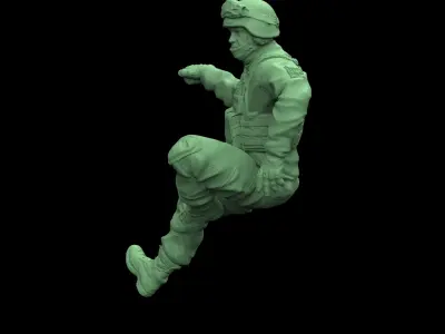 UKRAINIAN Tank gunner 3D print model