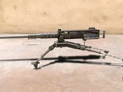 M2 Browning Low-poly 3D model purchase