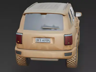 Stylized Sandstorm Spec-Ops SUV 3D Model Low-poly 3D model