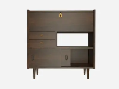 Old-fashioned Commode Soviet Style Furniture 3D model