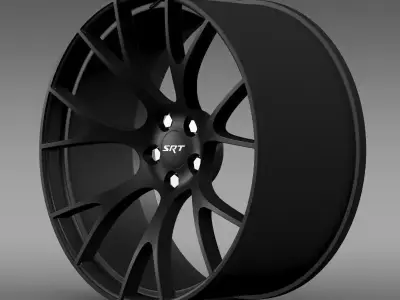 Dodge Challenger Supercharged rim 3D model