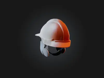 hard hat model Low-poly 3D model