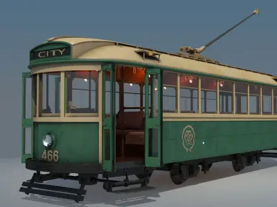X-1 class tram No 466 3D model