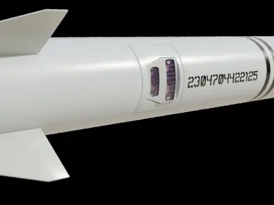 Military missile 3D model purchase