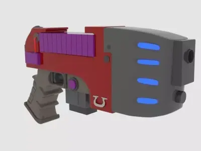 Plasma Pistol Low-poly 3D model