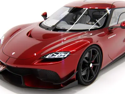 Koenigsegg Gemera 2025 Low-poly 3D model