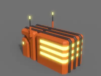 PBR Sci-Fi Building A05 Low-poly 3D model