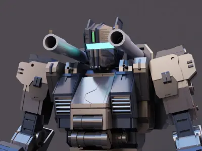 Sci Fi Military Robot 3D model