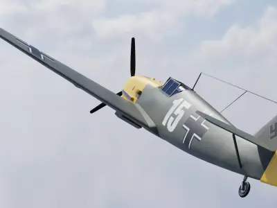 Bf109 Low-poly 3D model by haditkla4