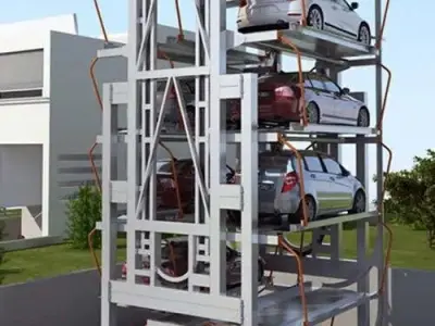 Rotary Car Parking System  - 10-Car Automated Smart Car Stacker 3D model