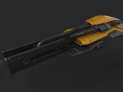 SpaceShip 3D model PBR