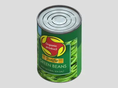 Green Beans Low Poly Low-poly 3D model