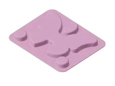 Plastic Butterfly Plate 3D model