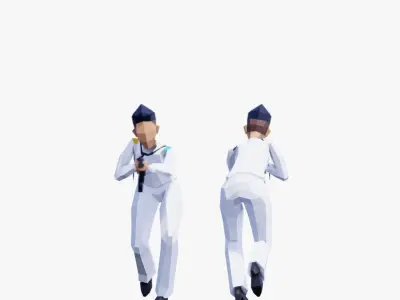 Naval Forces Soldiers - Animated and Rigged Low-poly 3D model