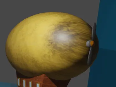 airship egg Free low-poly 3D model