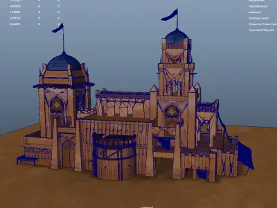 A delightful Castle built in the times of Medieval 3D model