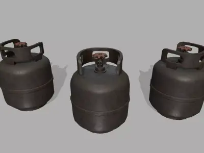 Propane Tank Low-poly 3D model 4
