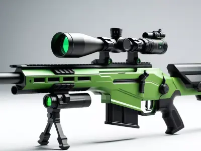 SciFi Sniper Rifle 3D Model 3D model