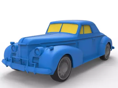 Oldsmobile 80 1939 Classic Car 3D print model
