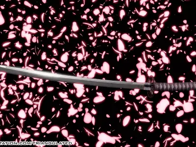 Katana Game Ready 3D Free low-poly 3D model