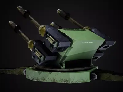 Relic Turret Low-poly 3D model