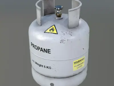 gas cylinder 5L PBR 4K game ready Low-poly 3D model