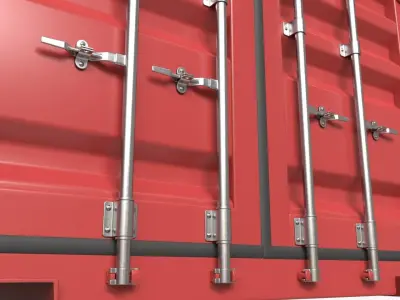 Shipping Container Dry 20-foot Red 3D model