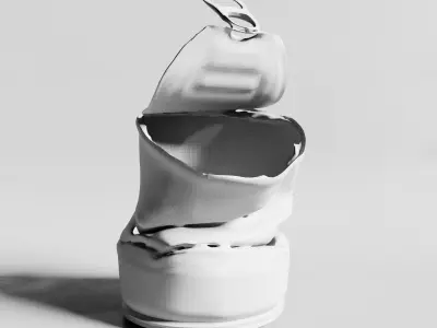 Crumpled Aluminum Can Low-poly 3D model