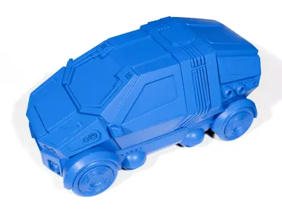 Cyberpunk urban vehicle 3D print model