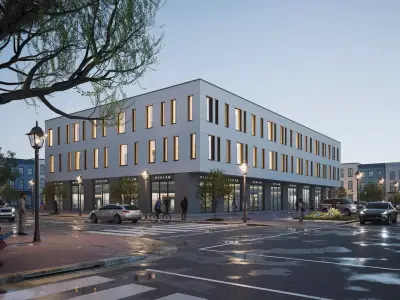 Commercial building Low-poly 3D model 4
