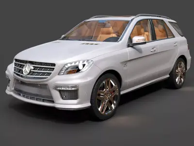 Mercedes-Benz ML63 AMG W166 - High-Poly Performance SUV 3D model