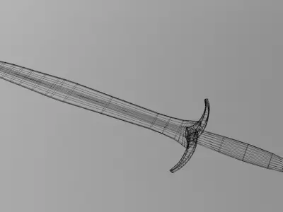 Sword spartan dagger low-poly game ready Low-poly 3D model
