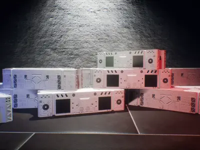 Sci-fi container Free 3D model