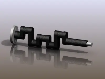 crankshaft 1 camshaft Free 3D model