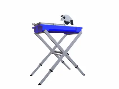 RIDGID Wet Tile Saw Machine Low-poly 3D model