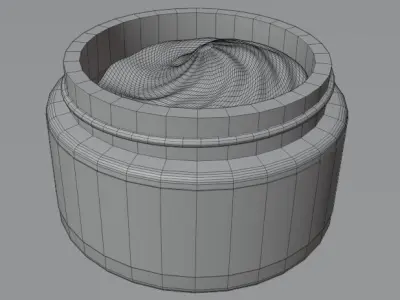 Jar with Cream Low-poly 3D model