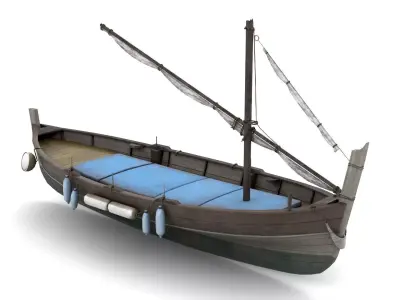 Fishing Boat 05 Low-poly 3D model