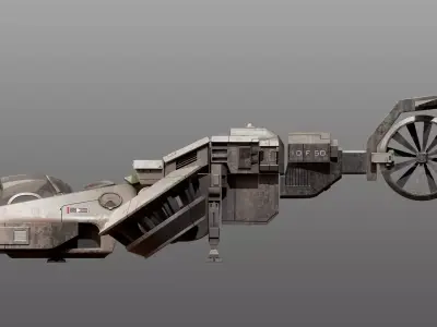 Dune Gunship Low-poly 3D model