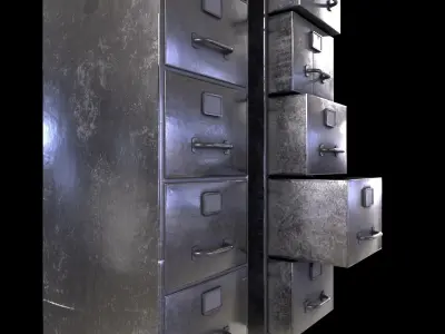 Cabinet V1 - 010 Low-poly 3D model