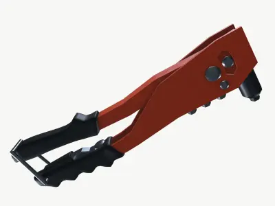 Rivet gun blister Low-poly 3D model