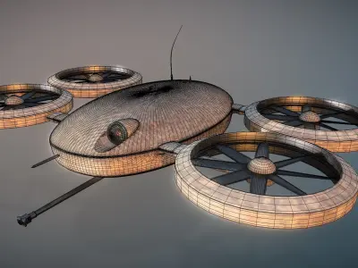 Military Drone Low-poly 3D model purchase