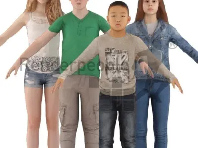 Bundle Kids Rigged 002