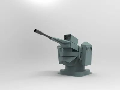 Naval gun type 15 3D model