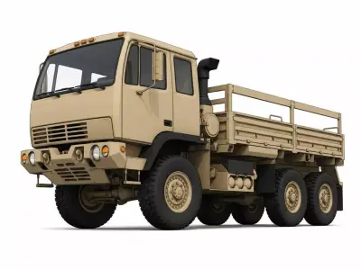 Military Tactical Cargo Truck 6x6 Medium 3D model