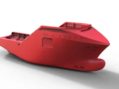 Hull for ocean tug  3D print model